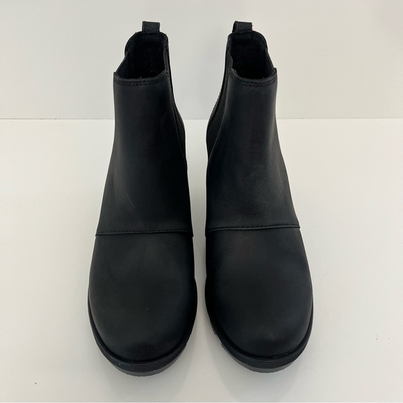 Sorel Waterproof Wedge Chelsea Boots Black Leather Size 8 NWOB - Picture 6 of 13